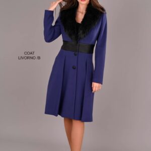 Женски капут Ливорно Ројал со крзно