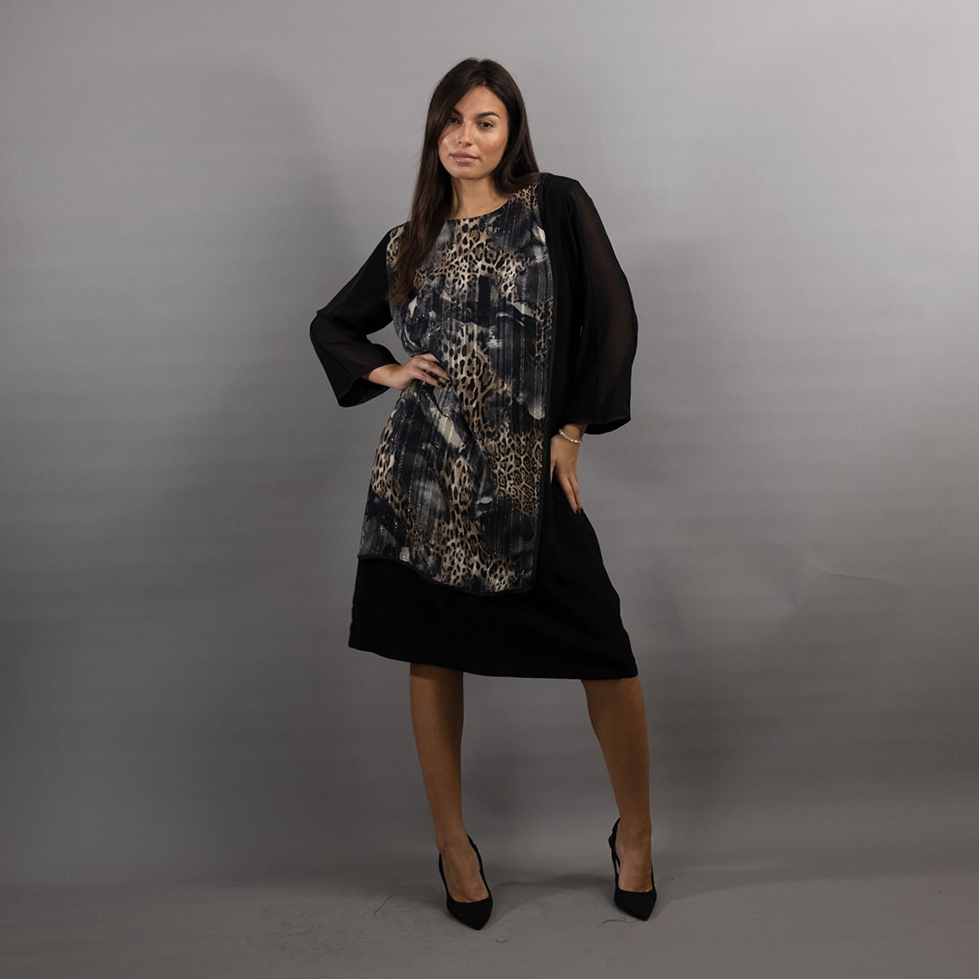 Фустан Синаи за поголеми величини со животински принт