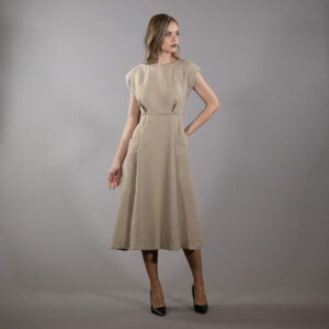 Фустан ЈАГУАР/2 – миди фустан со нагласена половина